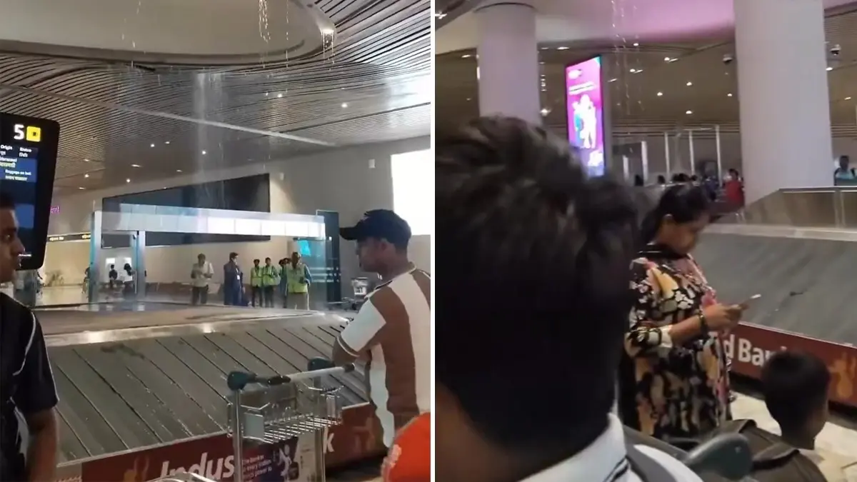 Water Leaks From ₹19,650-Crore Navi Mumbai Airport Roof Just Months After Grand Launch, Video Goes Viral | Watch Water Leaks From ₹19,650-Crore Navi Mumbai Airport Roof Just Months After Grand Launch, Video Goes Viral | Watch
