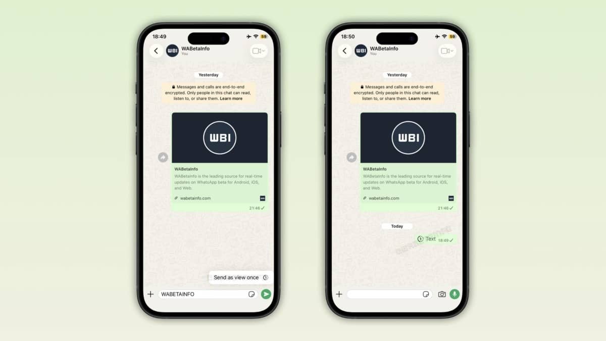 WhatsApp Testing View-Once Text Messages on iPhone, Bringing Extra Privacy to Chats