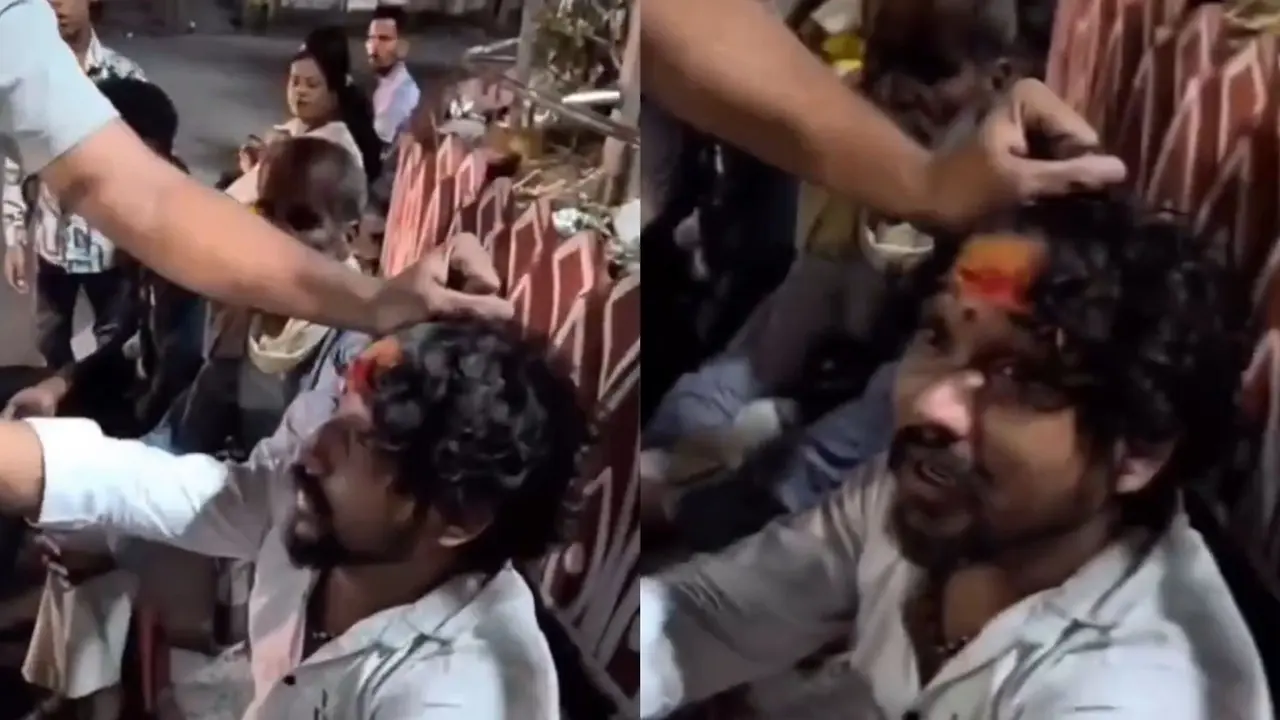 With 'Mahakal', Tripund & Chandan On Forehead, Muslim Man Stands In Mahakaleshwar Temple With Hindu Woman For Bhasma Aarti; Brutally Thrashed With 'Mahakal', Tripund & Chandan On Forehead, Muslim Man Stands In Mahakaleshwar Temple With Hindu Woman For Bhasma Aarti; Brutally Thrashed