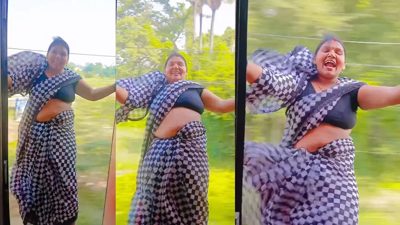 Viral: तेज रफ्तार पर दौड़ रही थी ट्रेन, दरवाजे पर लटक महिला ने किया खतरनाक स्टंट, VIDEO देख लोगों के खड़े हुए रोंगटे Woman Stunt in Train, Viral Video
