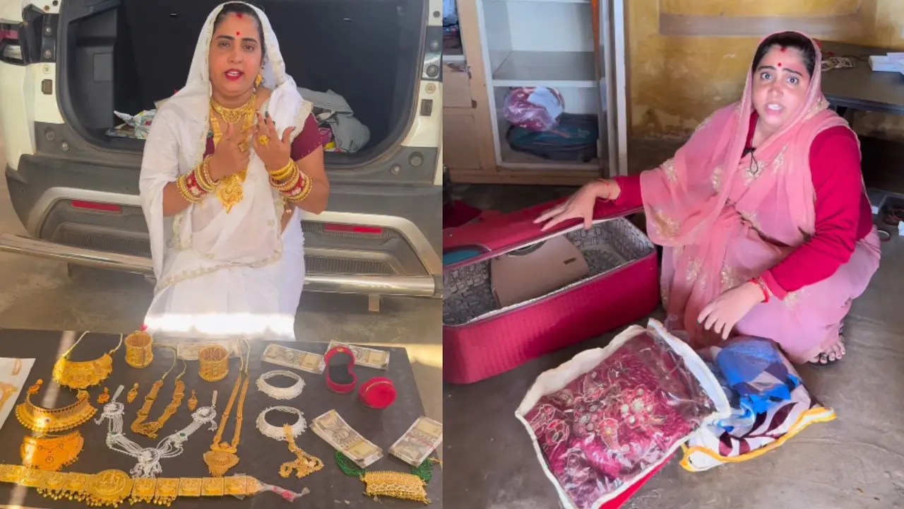VIRAL: रील्स में सोने के गहने दिखाती थी यूट्यूबर, घर में घुसकर लाखों के सामान पर हाथ साफ कर गए चोर, अब हो रही ट्रोल- VIDEO Youtuber Rachna Gurjar got robbed