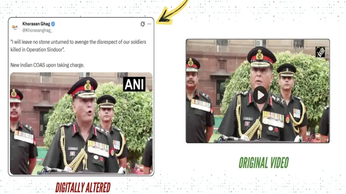 Operation Sindoor Haunts Pakistan: Islamabad's Latest AI Deepfake Bid Against Indian Army Chief General Dhiraj Seth Exposed After India Razed Pakistani Terror Camps In Op Sindoor, Islamabad Targets Army Chief With Deepfake Propaganda