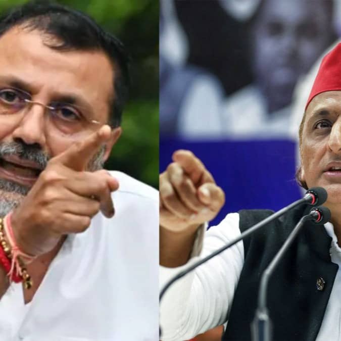 akhilesh yadav Nishikant Dubey Ram Madir Donation Theft