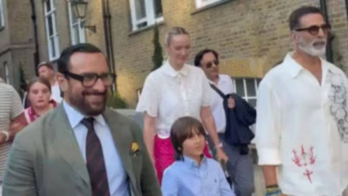 Akshay Kumar, Saif Ali Khan with Taimur at Lords