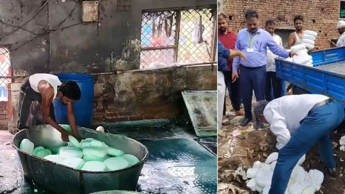 अलीगढ़ में फूड सेफ्टी टीम की बड़ी छापेमारी, 400 किलो नकली पनीर और 2000 लीटर सिंथेटिक दूध नष्ट किया, कई डेयरी सील अलीगढ़ में फूड सेफ्टी की बड़ी कार्रवाई