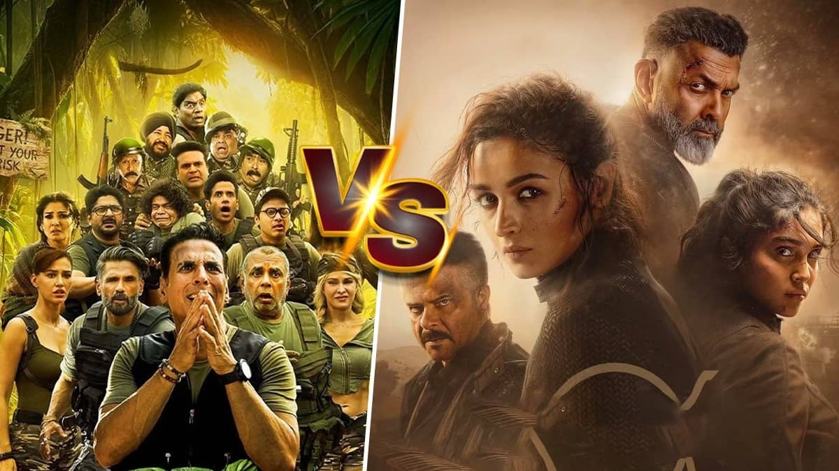 Alpha day 2 Vs Welcome To The Jungle day 9 box office collection starring akshay kumar alia bhatt bobby deol sharvari wagh and others