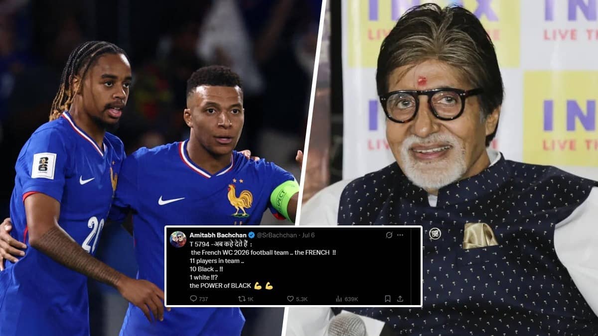 Amitabh Bachchan's post on the ethnicity of France football team invited backlash