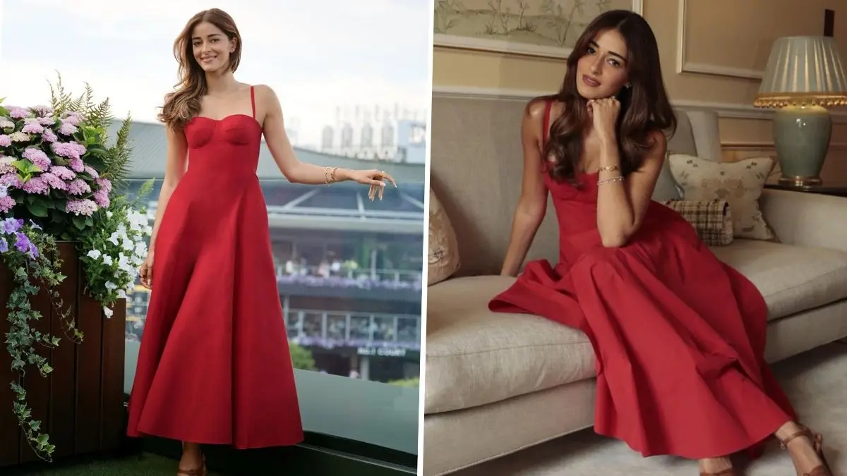 Ananya Panday's Red Ralph Lauren Outfit At Wimbledon Costs Over ₹2 Lakh Ananya Panday at Wimbledon