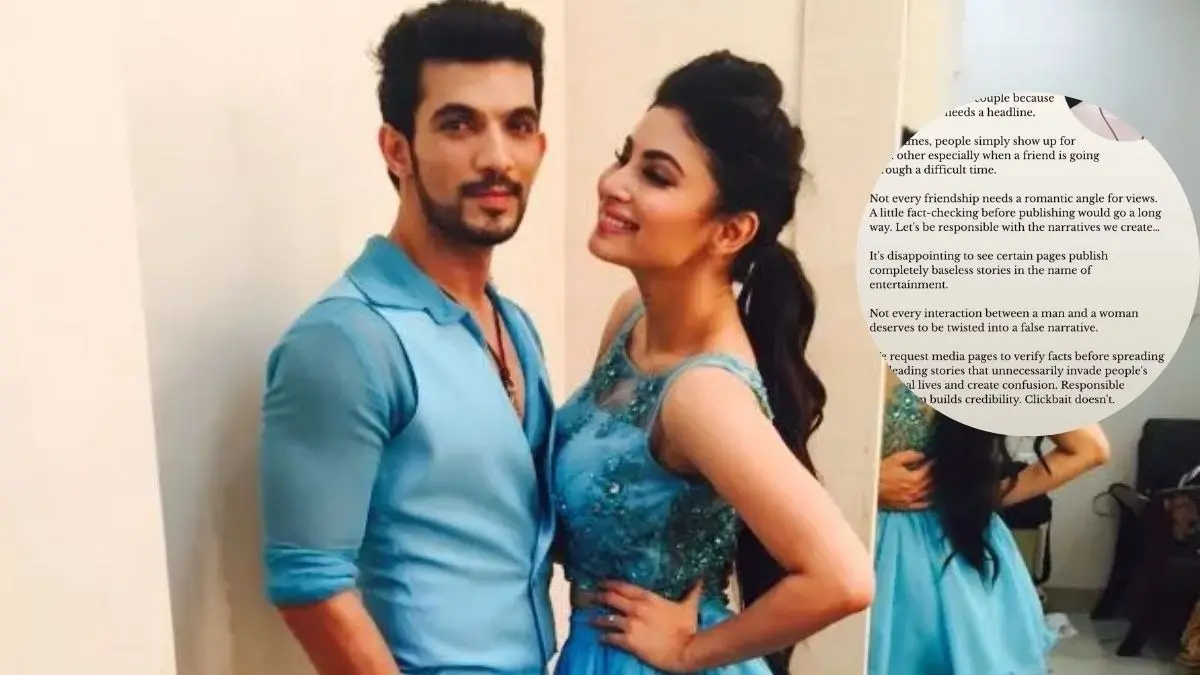 Baseless: Arjun Bijlani Breaks Silence On Linkup Rumours With Mouni Roy After Her Divorce Arjun Bijlani on dating rumours with Mouni Roy