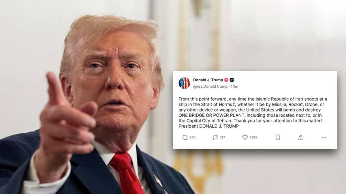 'Attack A Ship In Strait Of Hormuz, Lose A Bridge Or Power Plant': Trump Issues Direct Warning To Iran