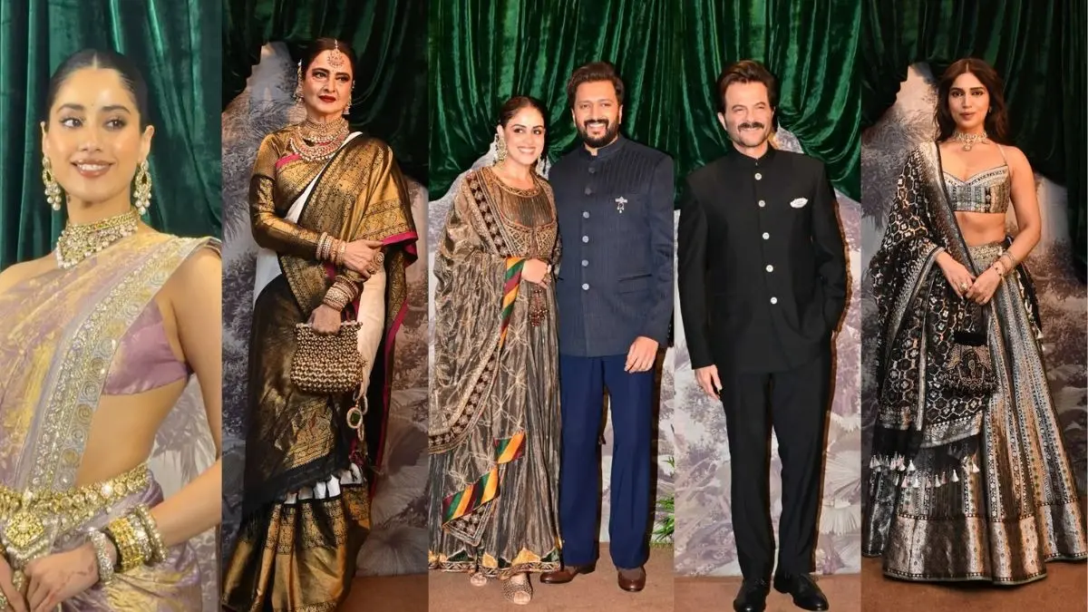 Anshula Kapoor-Rohan Reception: अंशुला-रोहन के रिसेप्शन में लगा बी-टाउन सितारों का जमावड़ा, अनिल कपूर से लेकर रेखा तक हुए स्पॉट; देखें तस्वीरें B-Town stars gather at Anshula and Rohans reception everyone from Anil Kapoor to Rekha spotted see photos