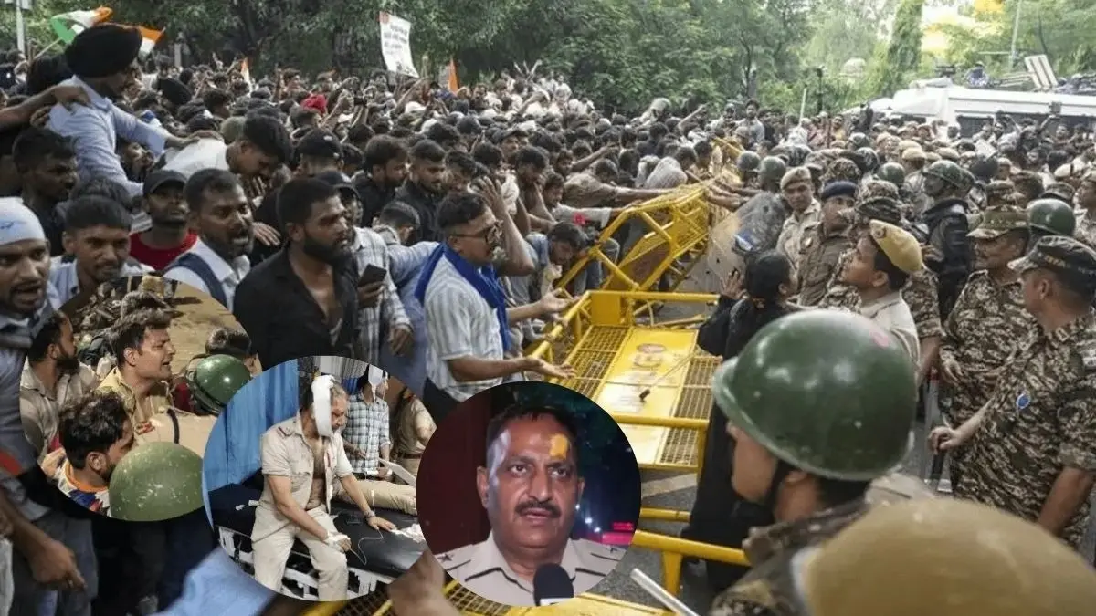 CJP Jantar Mantar Protest: '5-6 हजारों की भीड़ थी, अचानक पत्थर फेंका...', पथराव में घायल हुए ACP ने सुनाई हमले की कहानी खुद की जुबानी Brazen Attack on Delhi Police: Stones And Bottles Hurled, Two ACPs Injured in Brutal Attack by CJP Protesters
