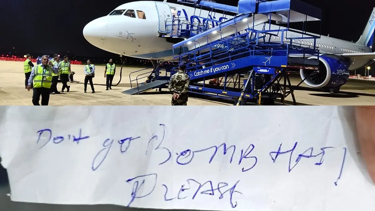 BREAKING: Bomb Threat Note Found on Bengaluru-Ahmedabad IndiGo Flight, Passengers Deplaned BREAKING: Bomb Threat Note Found on Bengaluru-Ahmedabad IndiGo Flight, Passengers Deplaned