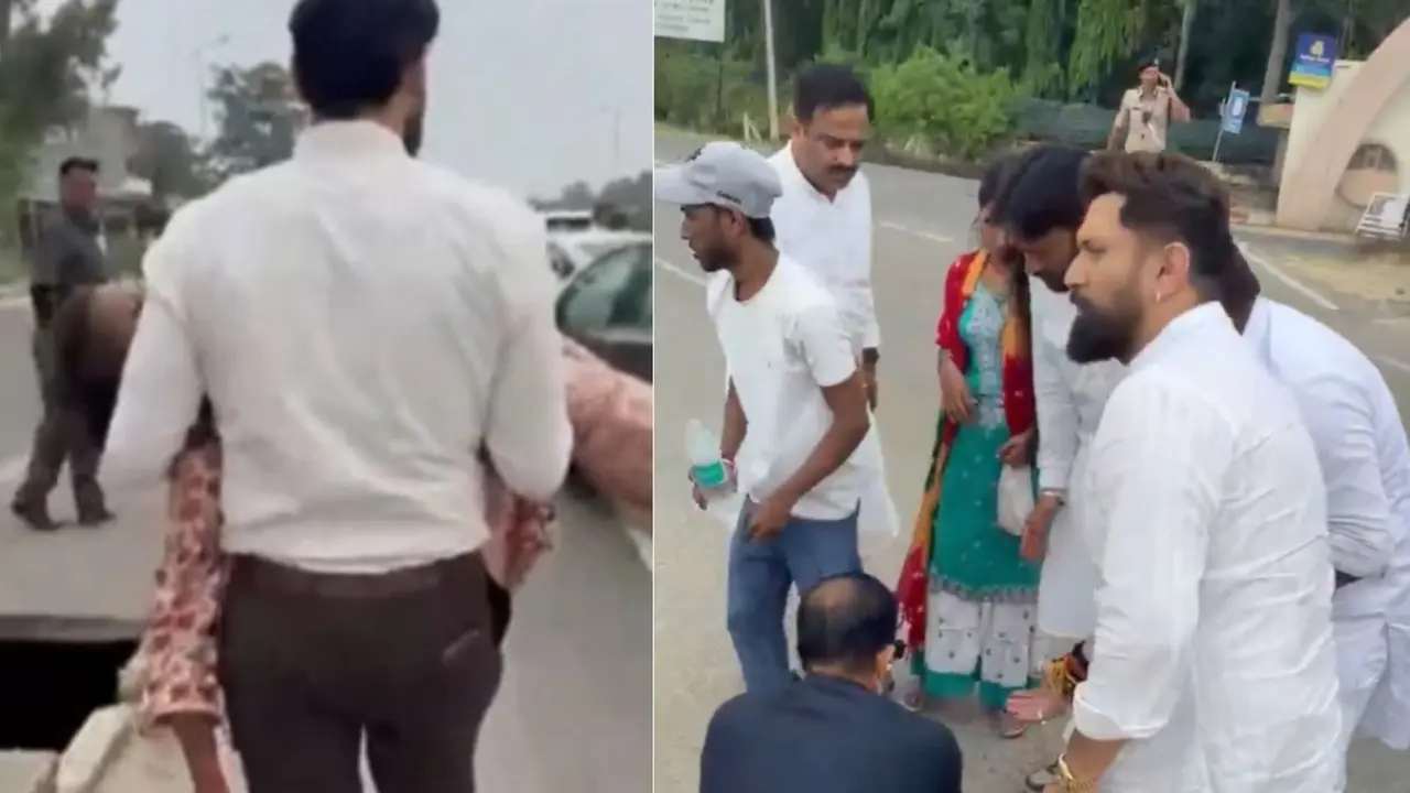 काफिला रोका, दौड़े-दौड़े पहुंचे, फिर... 'मसीहा' बने चिराग पासवान, सड़क हादसे में घायल युवती की यूं की मदद- VIDEO Chirag Paswan