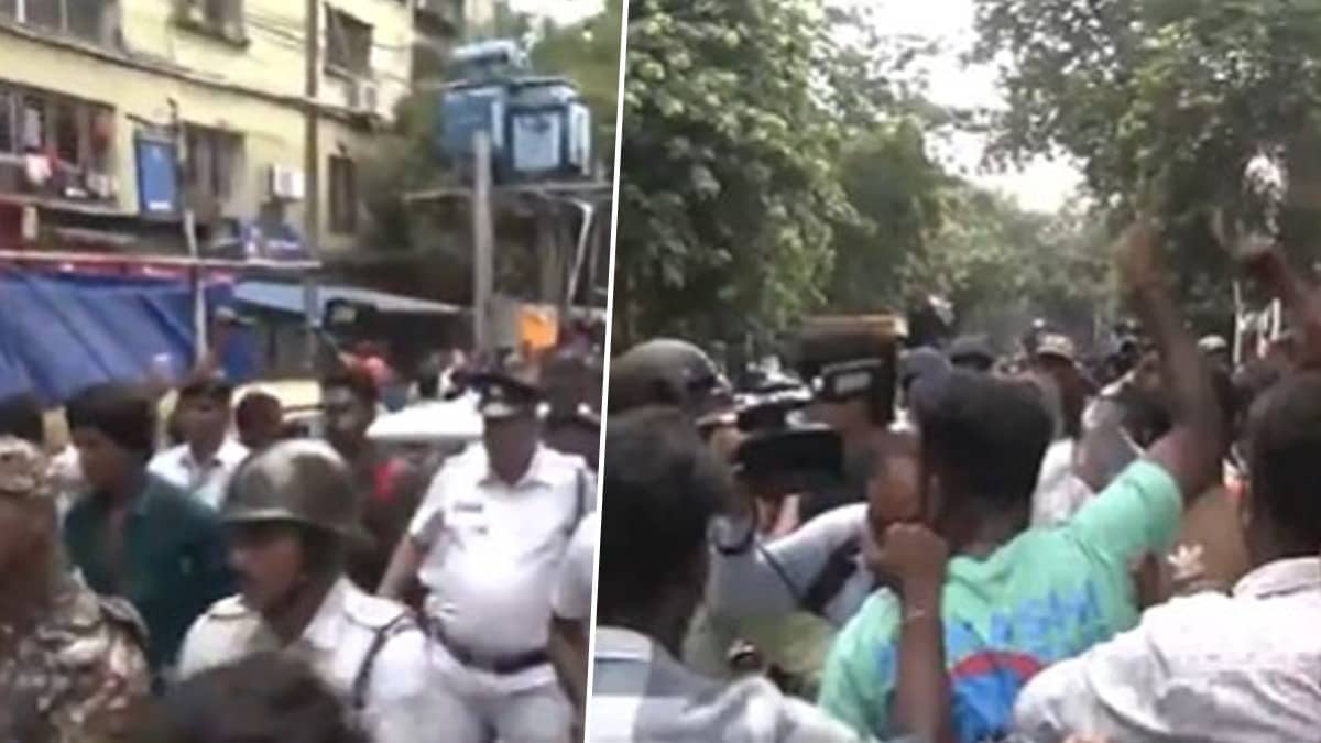 'Chor, Chor!': Scuffle Breaks Out Between BJP & TMC Workers During Mamata's Kolkata Rally; Accusations Hurled