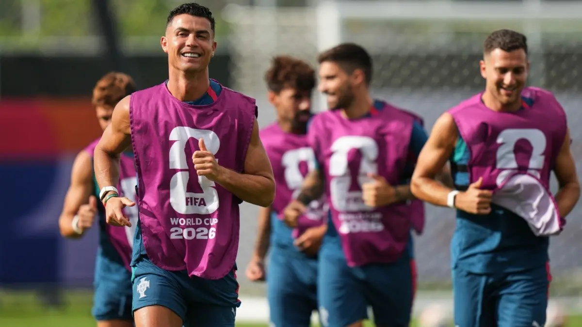 Baichung Bhutia Predicts Winner Ahead Of Portugal's RO32 Clash Against Croatia At FIFA World Cup 2026 Cristiano Ronaldo and his teammates practicing ahead of Portugal clash against Croatia