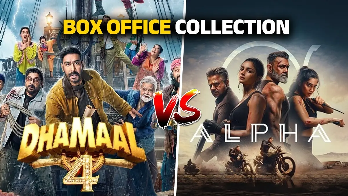 Dhamaal 4 Vs Alpha BO Collection: 100 करोड़ की राह पर 'धमाल 4', तो 'ऐल्फा' और 'वेलकम टू द जंगल' की टक्कर जारी; जानें मंगलवार को कौन निकला आगे? Dhamaal 4 day 5 Vs Alpha day 12 Vs Welcome to the jungle day 19 Box Office Collection