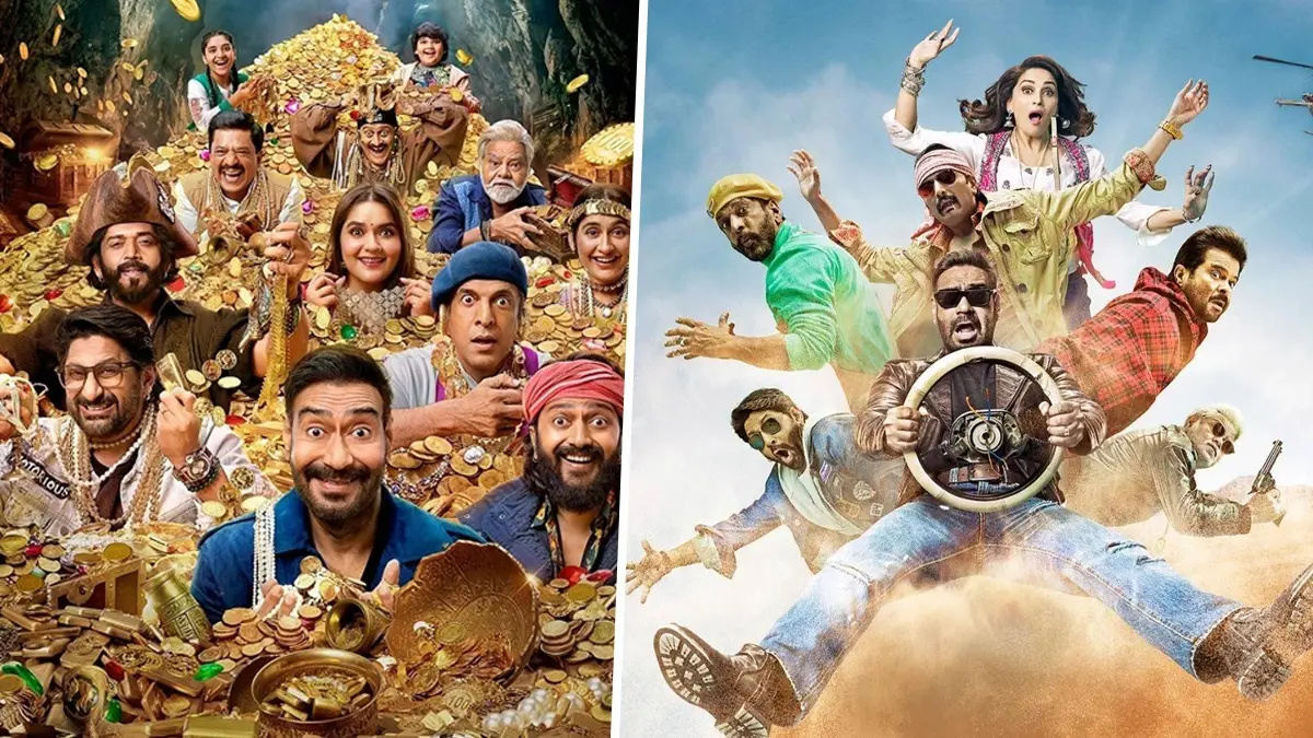 Dhamaal 4 Box Office Collection Day 1: Ajay Devgn Starrer Opens Lower Than 2019's Total Dhamaal Dhamaal 4 (L) released on July 10