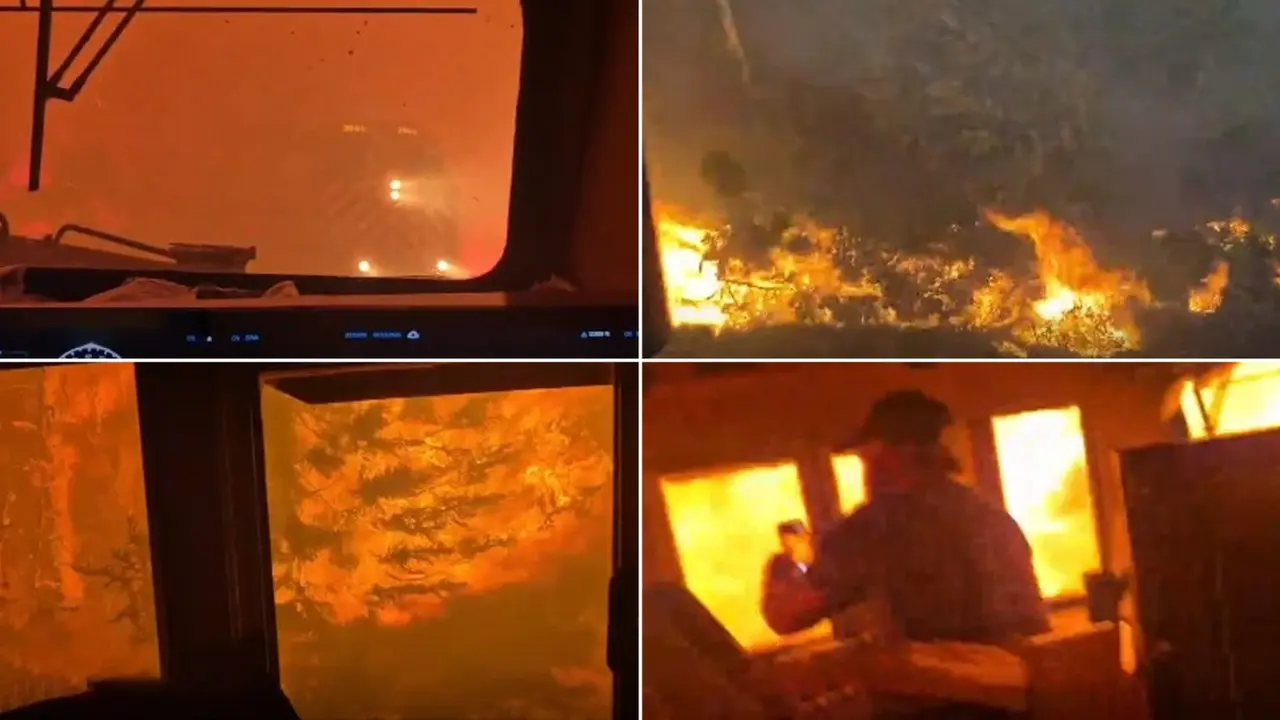 Escaping Hell? Terrifying Footage Shows Freight Train Choked By Walls of Wildfire In Northern Ontario | VIDEO Escaping Hell? Terrifying Viral Footage Shows Freight Train Choked By Walls of Fire In Northern Ontario Wildfires | VIDEO