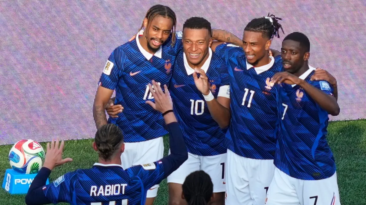 Kylian Mbappe, Ousmane Dembele, Michael Olise And Bradley Barcola Add Firepower To France's FIFA World Cup Hopes France players celebrate a goal