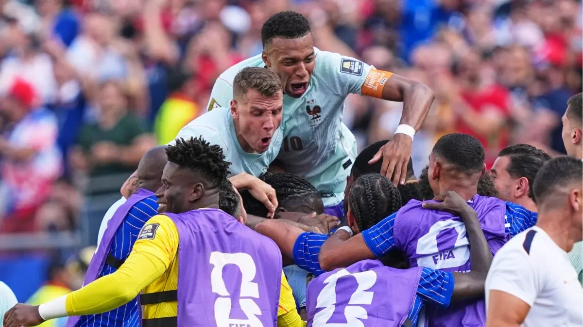 France vs Spain Live Streaming: When And Where To Watch FIFA World Cup 2026 In India? French players celebrating after scoring against Morocco