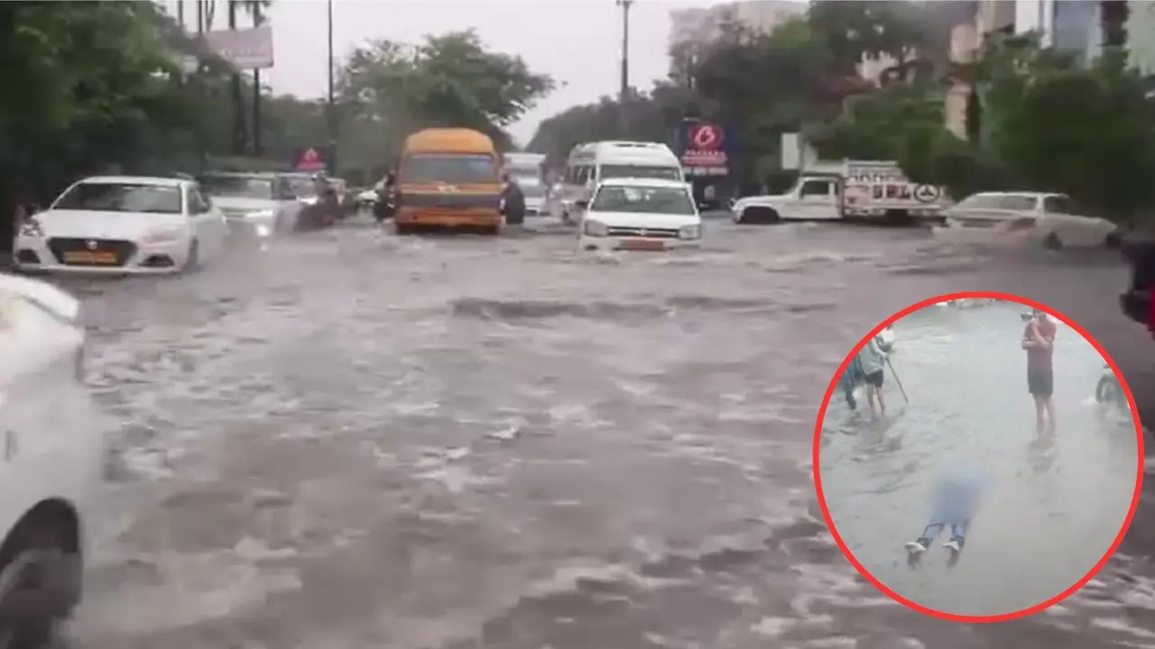 UP: गाजियाबाद में 'मातम' की बारिश, 2 बच्चों समेत 5 की मौत; भरे बाजार पानी में बहती दिखी लाश; खौफनाक VIDEO से मची सनसनी ghaziabad unidentified dead body found floating on road after heavy rain