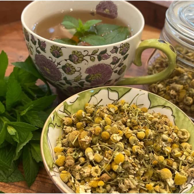 Herbal tea relaxes the body