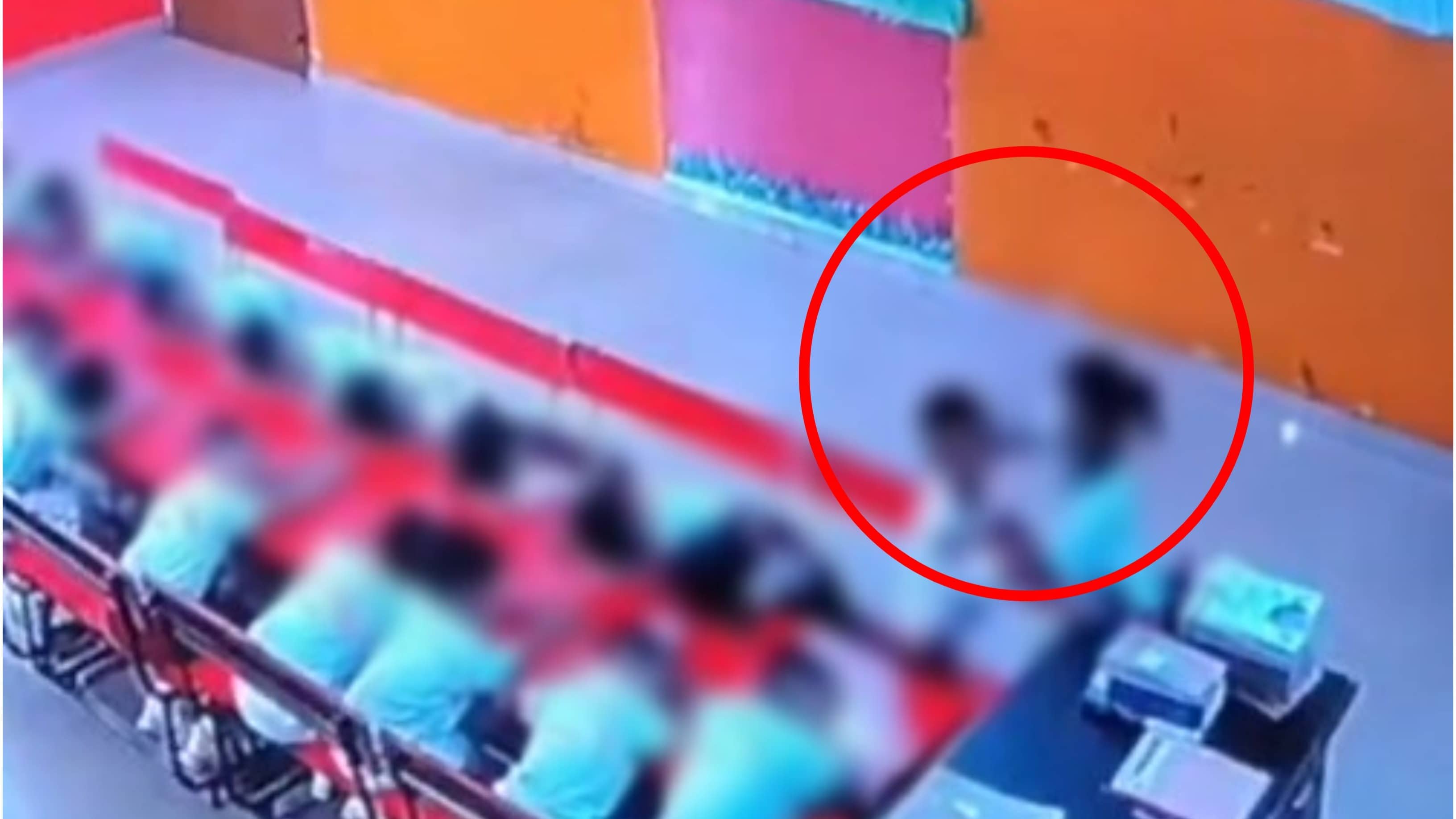 Horror Caught On CCTV: Monitor Mercilessly Beats 5-Year-Old Nursery Kid For 12 Straight Minutes As Teacher Leaves Classroom Unattended In UP