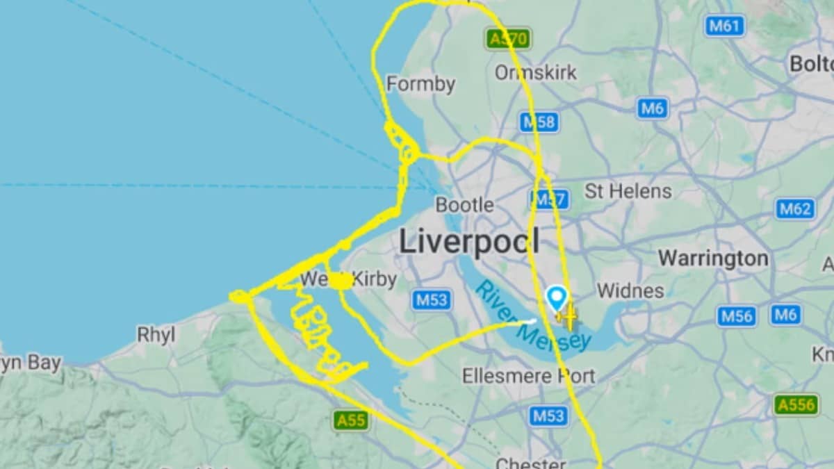 'I AM BORED': Pilot Doodles Playful Message In Sky