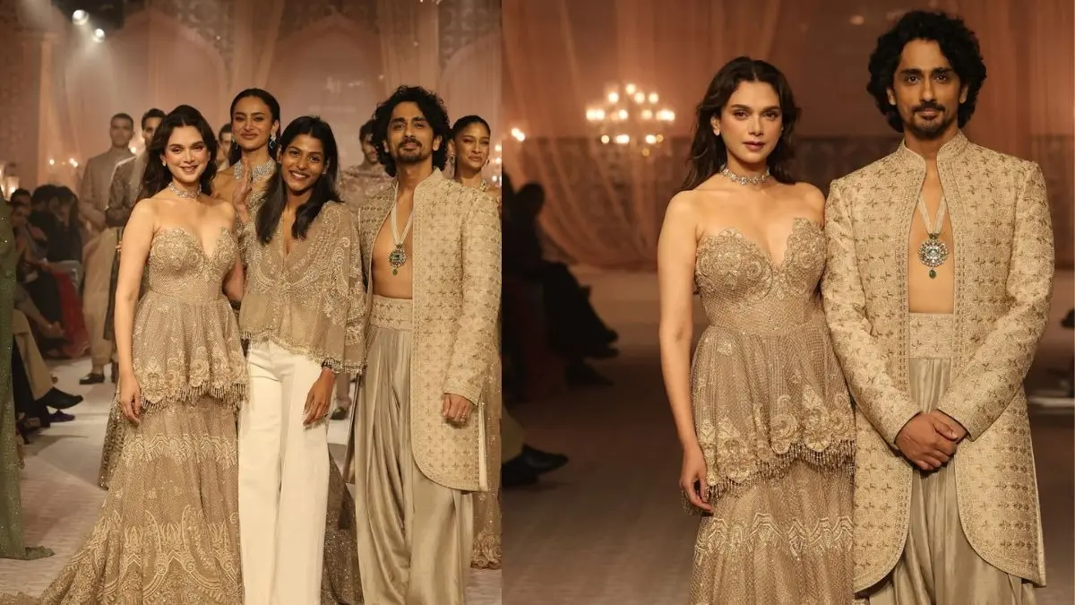 ICW 2026: Aditi Rao Hydari-Siddharth Bring Regal Romance To Jayanti Reddy's Couture Showcase ICW 2026: Aditi Rao Hydari-Siddharth Bring Regal Romance To Jayanti Reddy's Couture Showcase