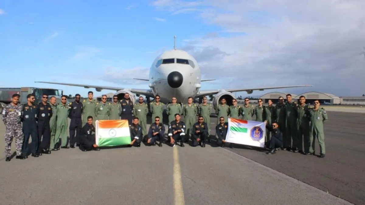 Indian Navy's P-8I Aircraft Arrives at Joint Base Pearl Harbor-Hickam in Hawaii for RIMPAC 2026 Indian Navy's P-8I Aircraft Arrives at Joint Base Pearl Harbor-Hickam in Hawaii for RIMPAC 2026
