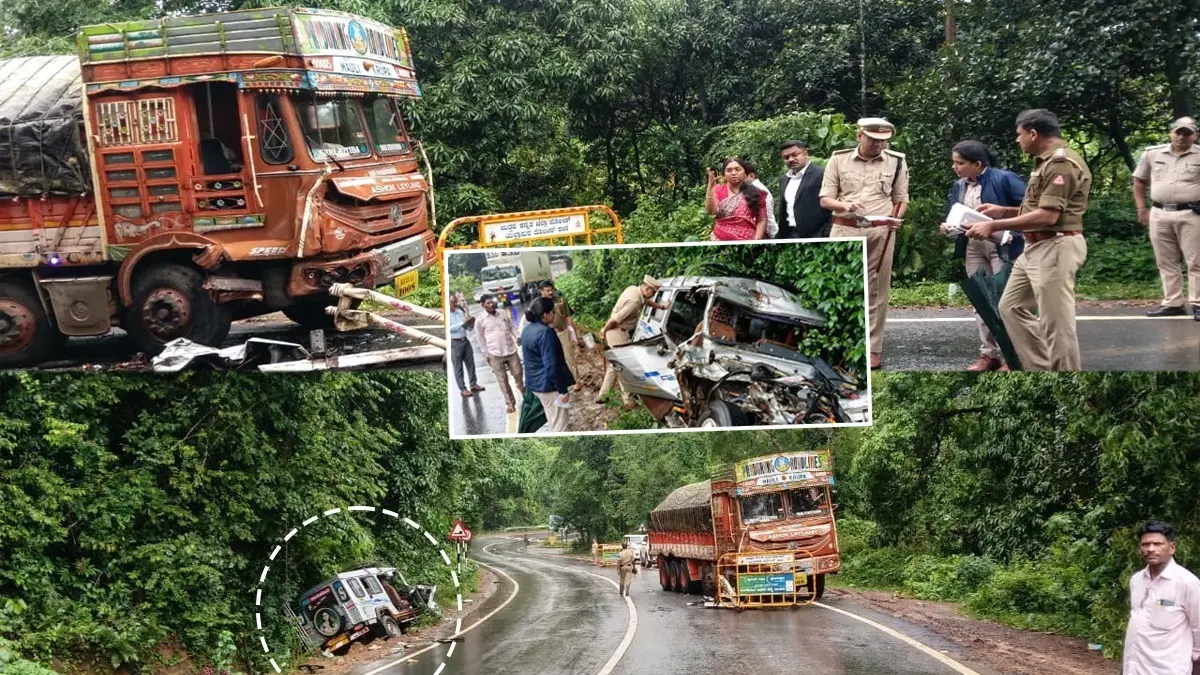 Karnataka Horror: Head-On Collision Between Cruiser And Lorry In Uttar Kannada; 6 Dead, 3 Injured Karnataka Horror: Head-On Collision Between Cruiser And Lorry In Uttar Kannada; 6 Dead, 3 Severely Injured