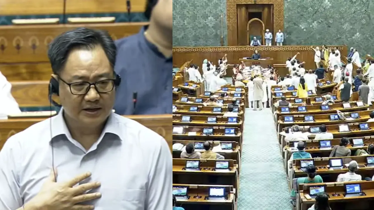 '5वां दिन है, हम सार्थक बहस क्यों नहीं कर सकते? बहाना बनाना...' विपक्ष के हंगामे के बीच संसद में बोले किरेन रिजिजू, सोमवार तक लोकसभा स्थगित Kiren Rijiju in Lok Sabha amid Opposition Uproar