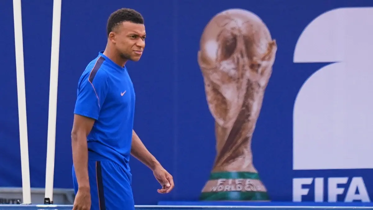 Didier Deschamps Provides Fitness Update On Kylian Mbappe, Eases Injury Concerns Ahead Of Semi-Final Clash Against Spain Kylian Mbappe during practice ahead of FIFA World Cup 2026 semi-finals