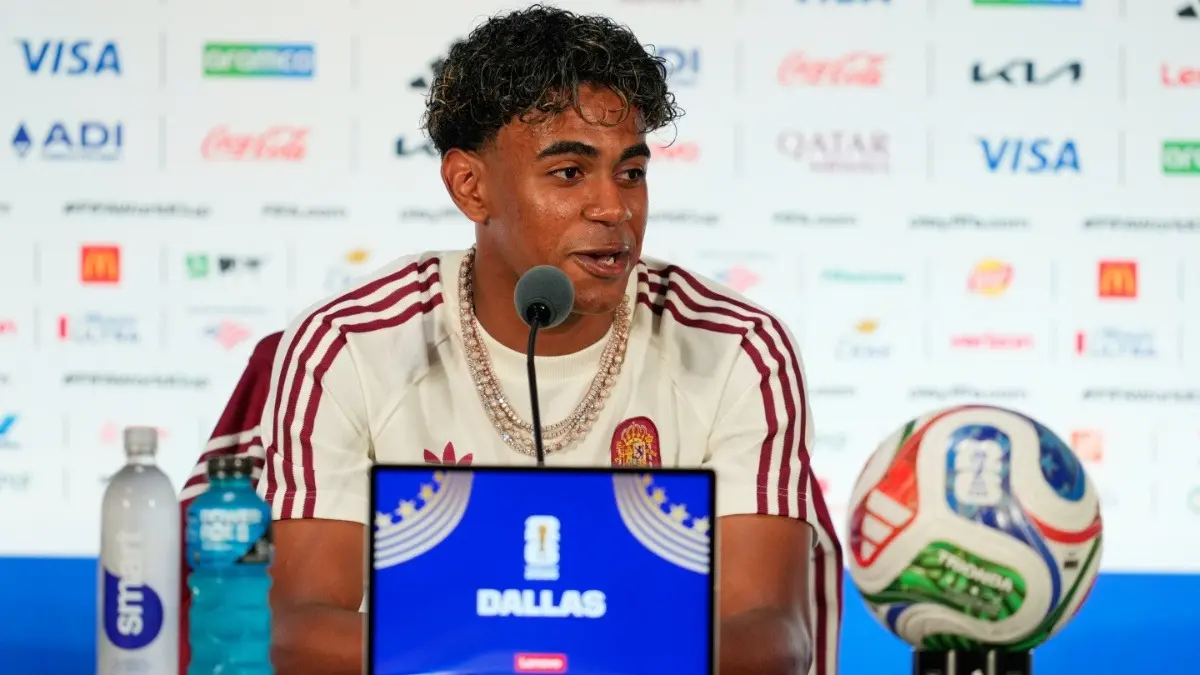 Spain Teen Sensation Lamine Yamal Confident Ahead Of France Clash In Semi-Finals At FIFA World Cup 2026 Lamine Yamal during press conference ahead of Spain vs France clash