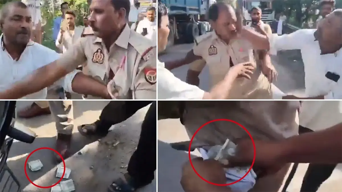‘Lift Li, Rs 20,000 Le Uda?’ Truck Driver's 13-Km Chase Ends With UP Cop Caught On Camera, Video Goes Viral ‘Lift Li, Rs 20,000 Le Uda?’ Truck Driver's 13-Km Chase Ends With UP Cop Caught On Camera, Video Goes Viral