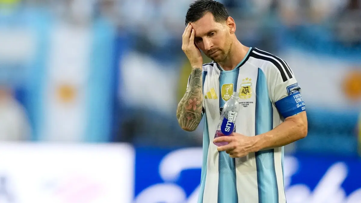 Lionel Messi Breaks Silence After Argentina Survive Cape Verde Scare To Reach FIFA World Cup Round Of 16 Lionel Messi reacts during Argentina vs Cape Verde tie
