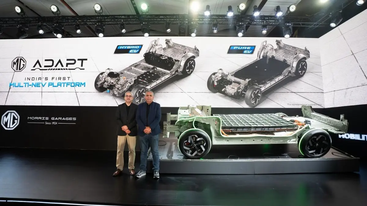 MG Unveils ADAPT Platform in India, First EV and PHEV Coming by This Financial Year mg motor