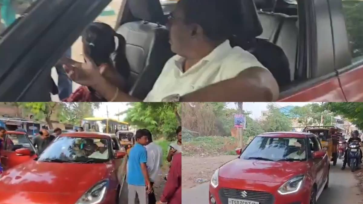 Minor Granddaughter Take Wheel On Busy Road. Viral Video Changes Everything For Hyderabad Police Officer. Here's What Happened