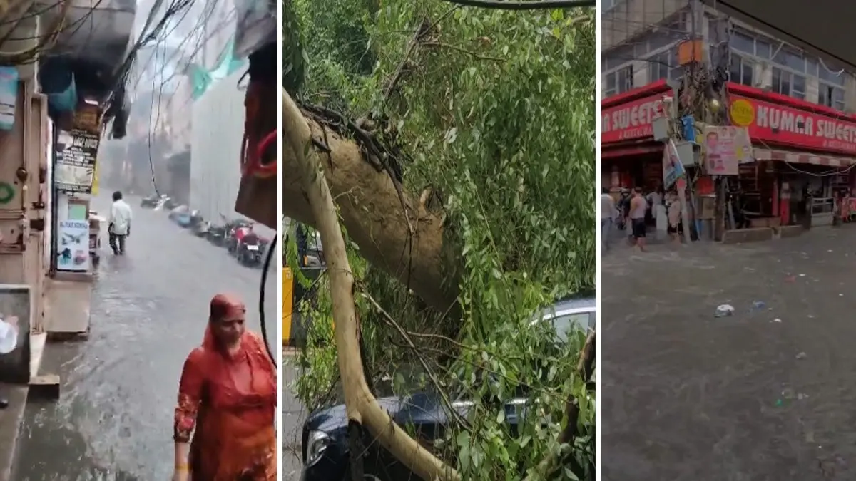 Monsoon Mayhem: Heavy Rain Triggers Massive Waterlogging Across Delhi-NCR | WATCH Monsoon Mayhem: Heavy Rain Triggers Massive Waterlogging Across Delhi, Noida | WATCH