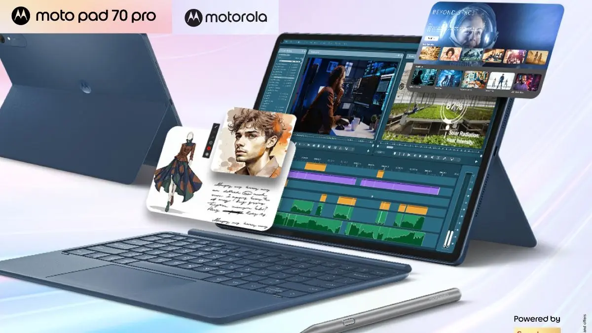 moto pad 70 PRO: मोटोरोला के 10200 mah बैटरी वाले तगड़े टैबलेट ने दी दस्तक, Flipkart Goat Sale में मिल रहा जबरदस्त ऑफर moto pad 70 pro tablet
