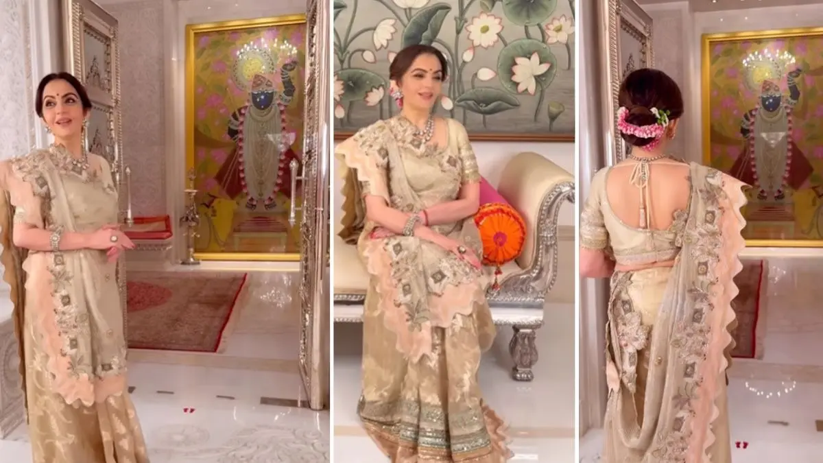 Nita Ambani ने दिखाया 'एंटीलिया' का सबसे खूबसूरत कोना, चांदी के दरवाजे और आलीशान मंदिर देख खुली रह जाएंगी आंखें, VIDEO nita-ambani-antilia-temple-inside-video shows-beautiful-corner-of-home shri krishna mandir