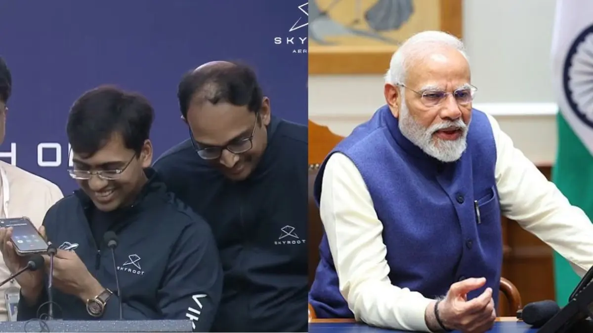 'People Mocked Aatmanirbharta...You Made It Reality': PM Modi Makes Heartfelt Call to Team Skyroot, Cheers Vikram-1's Historic Leap Into Orbit 'People Mocked Aatmanirbharta...You Made It Reality': PM Modi Makes Heartfelt Call to Team Skyroot, Cheers Vikram-1's Historic Leap Into Orbit