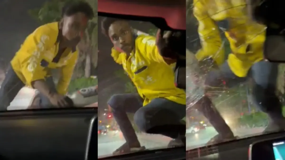 Road Rage Horror In Indore: Bike-Borne Youths Attack Couple's Car, Smash Windshield; 2 Arrested Road Rage Horror In Indore: Bike-Borne Youths Attack Couple's Car, Smash Windshield; 2 Arrested