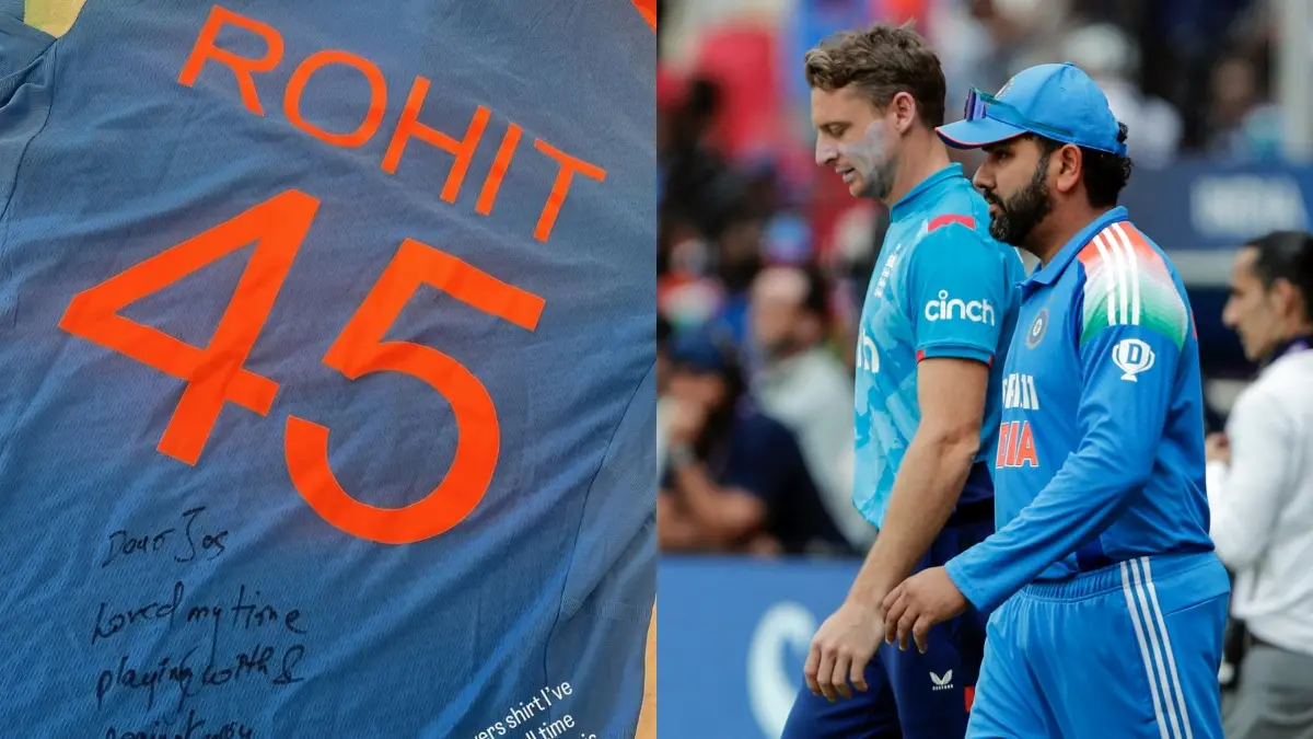 Jos Buttler Proudly Shows Off Rohit Sharma's Signed India Jersey, Shares Heartfelt Regard For Ex-IND Captain Rohit Sharma gifts Jos Buttler signed jersey
