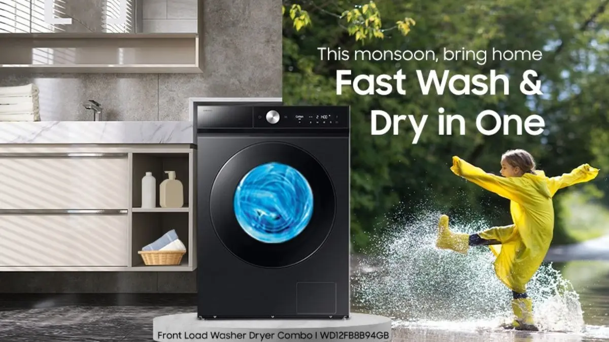 Samsung Bespoke AI Washer Dryer: मानसून में गीले कपड़े सूखने की टेंशन खत्म, सैमसंग की मशीन AI के जरिए फटाफट सुखाएगी वस्त्र, जानिए फीचर्स Samsung Bespoke AI Washer Dryer