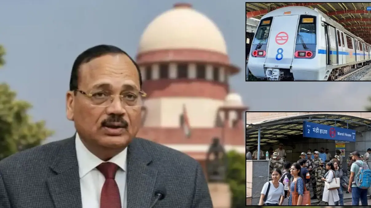 CJI प्रोटेस्ट के चलते बंद मेट्रो स्टेशनों से वकीलों को हुई परेशानी तो सुप्रीम कोर्ट हुआ सख्त, CJI सूर्यकांत बोले- 'दोपहर तक नहीं खुले तो...' सुप्रीम कोर्ट का दिल्ली मेट्रो पर सख्त रुख, CJI सूर्यकांत बोले- 'दोपहर तक स्टेशन नहीं खुले तो दखल देंगे'