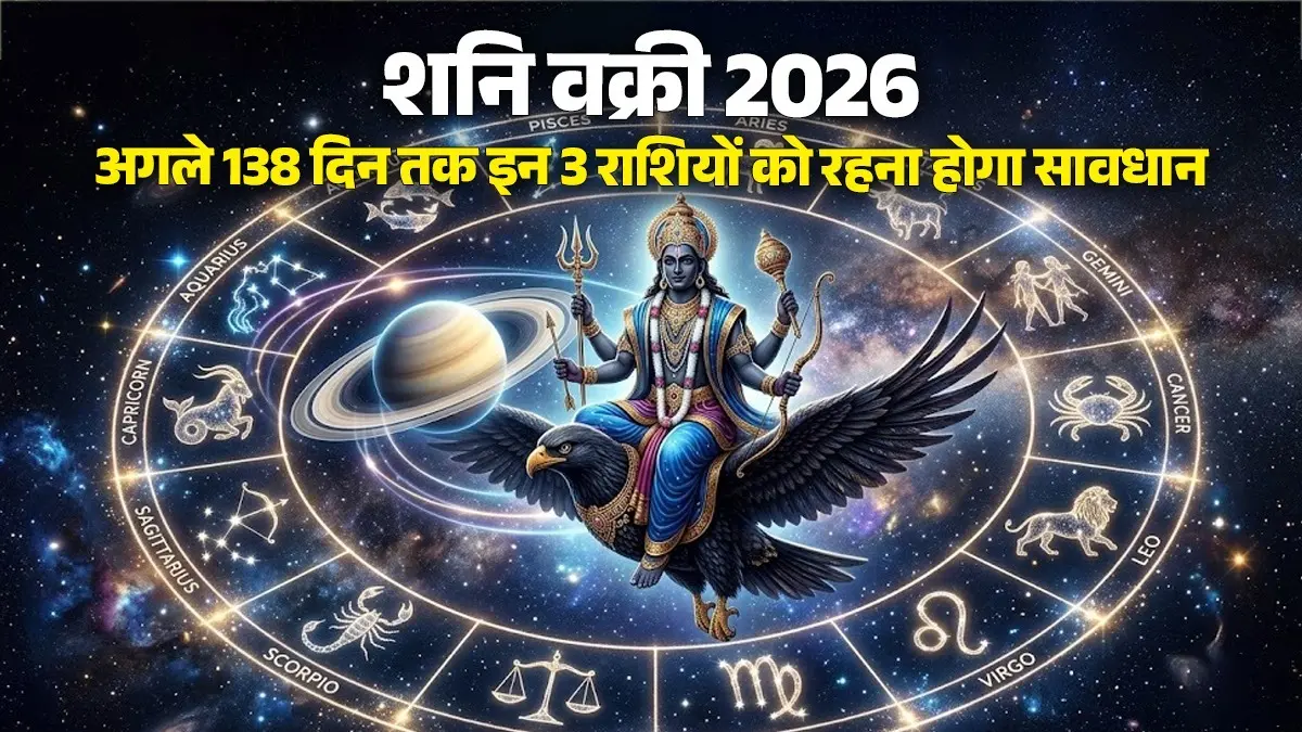 Shani Vakri 2026: शनि जल्द होने वाले हैं वक्री, अगले 138 दिन तक इन 3 राशियों को कदम-कदम पर बरतनी होगी सतर्कता;वरना होगा भारी नुकसान Saturn retrograde these three zodiac signs must exercise caution at every step over the next 138 days shani vakri