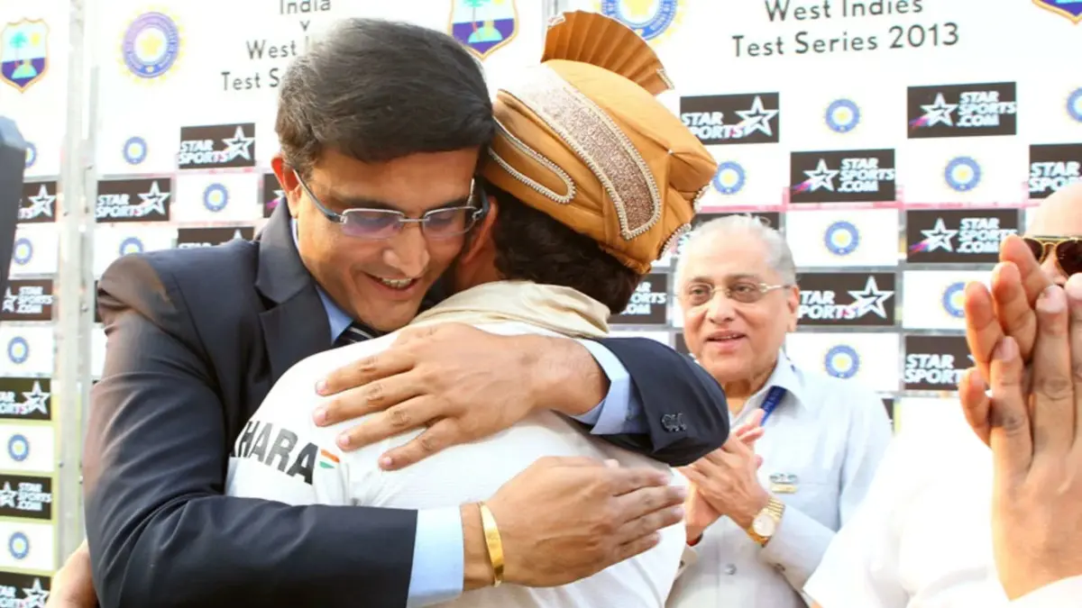 "So Happy To See You In ICC Hall Of Fame": Sachin Tendulkar Congratulates Sourav Ganguly For Joining Elite List Sourav Ganguly hugs Sachin Tendulkar
