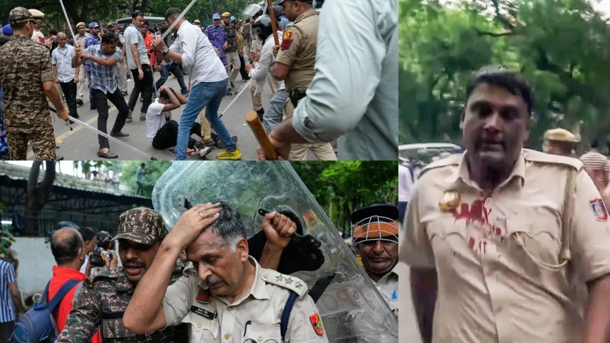 सड़कों पर CJP के प्रदर्शन में भारी हिंसा, संसद में विपक्ष का बवाल... मॉनसून सत्र के पहले दिन राजधानी दिल्ली में कोहराम, सरकार की क्या होगी रणनीति? Stone-Pelting & Scuffles: Cops Bleed As CJP Protest Turns Violent, Say Those Deployed Near Security Barricades Targeted